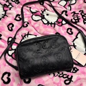 Juicy Couture Black Embossed Crossbody Bag